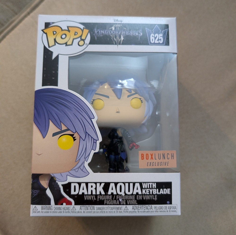 Funko Pop Hot Topic Exclusive Dark Aqua with Keyblade Vinyl Figure